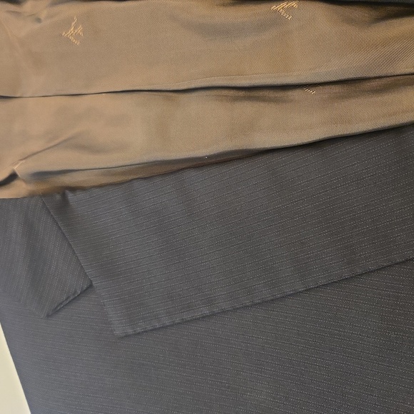 Isaia Napoli 160s Wool Solid Pin Stripe Blazer Sports Jacket Black Mens Size 42R - Picture 5 of 9